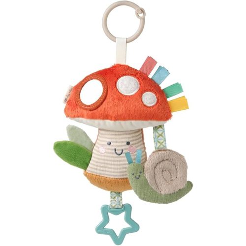 Itzy Ritzy Bitzy Traveler Car Seat & Stroller Toy for Babies – Developmental Sensory Toy Features Crinkle & Rattle Sounds & Multiple Textures – Hanging Travel Buddy for On-the-Go Entertainment (Goose)