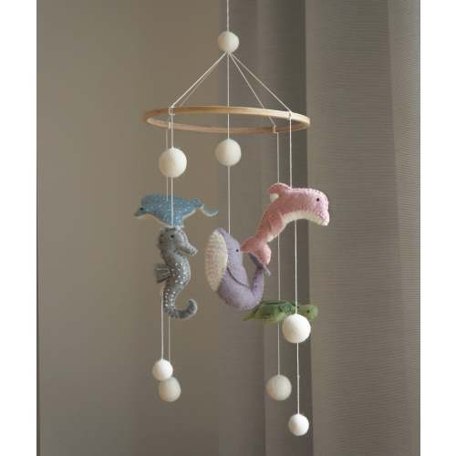Seaworld Nursery Mobile, Pink
