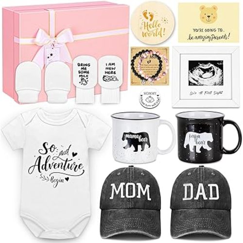 Best New Parents Gifts for Couples,First Time New Mom and Dad to Be Gifts Expecting Parents,Gender Reveal Gift for Parent to Be, Baby Gift Basket 2025,Baby Shower,decisive Coin,Pregnancy,Girl,Boy