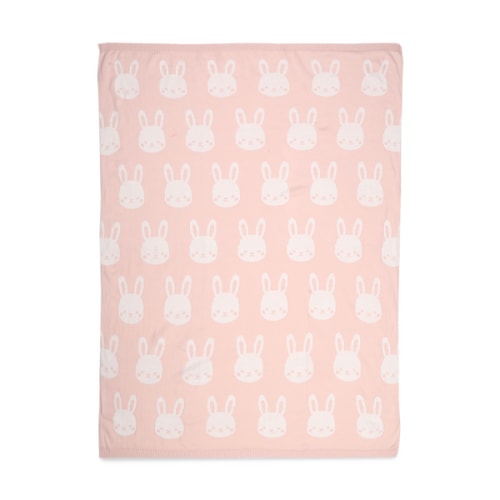 Jacquard Cotton Blanket, Bunny - Anko