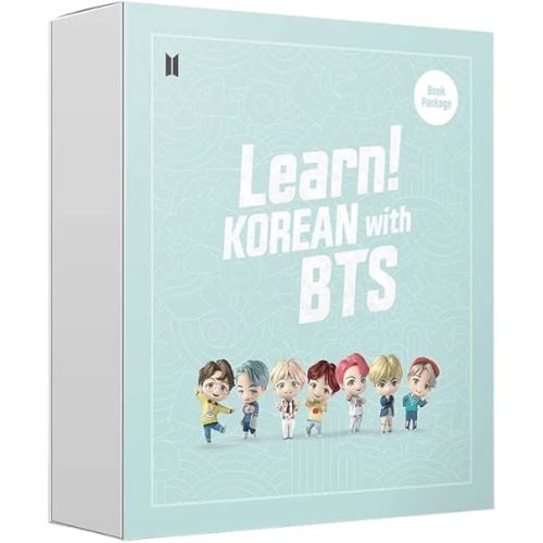 LEARN KOREAN WITH BTS (BOOK ONLY) - Official BTS Merchandise, Kpop Merch, Gift Idea for BTS fans, Basic Level Korean Learning Kit/All Ages (Kids to Adults)