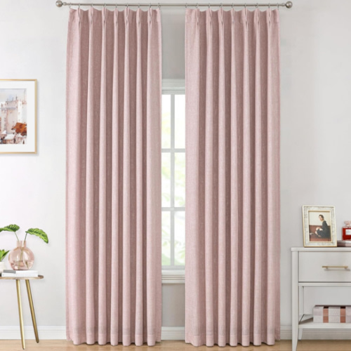 Vision Home Pink Pinch Pleated Full Blackout Curtains Room Darkening Window Panels 84 inch for Girls Bedroom Living Room Thermal Insulated Pinch Pleat Pink Drapes with Hooks Back Tab 40" Wx84 Lx2