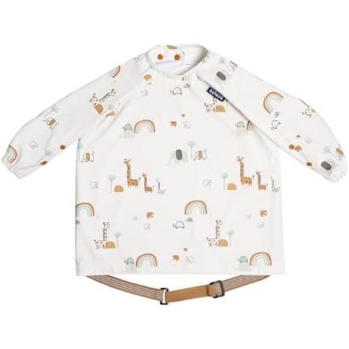 BIBaDO - Long Sleeve Baby Bibs - Babies & Toddlers 6-36 Months - Coverall Baby Led Weaning Bib - Easy Wipe, Soft & Waterproof