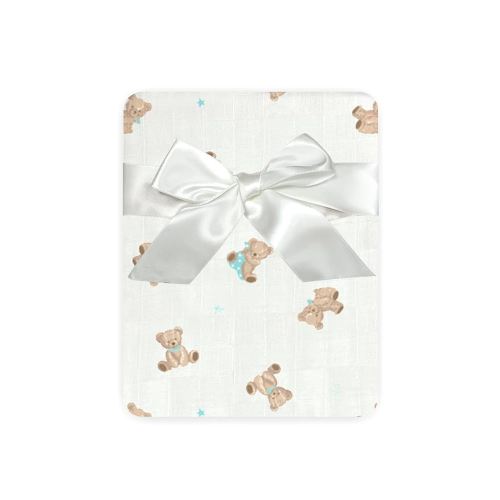 American Baby Company 100% Cotton Muslin Swaddle Blanket, Soft, Breathable & Lightweight, Teddy Bear, 47" x 47" Perfect for Swaddling, Travel and Gifting