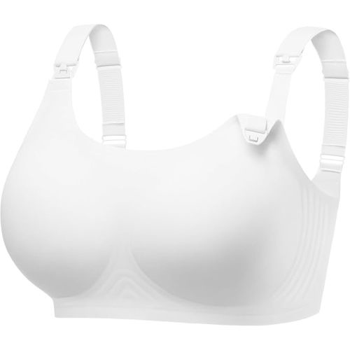 Angelhood Seamless Nursing Bra for Women Wire Free Full Coverage Nursing Bra T-Shirt Bra with Extra Extender