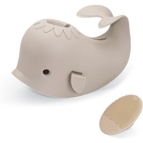 Bath Faucet Cover for Kids,Bath Spout Cover for Baby are Suitable for Most Bathtub Faucet,spout Cover Bathroom Tub Adds Fun to Your Baby in The Shower.(Beige+Brush)