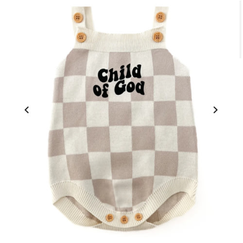Child of God Knit Checkered Bodysuit – AmorClothingCo.