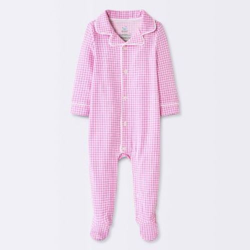 Baby Girls' Gingham Mommy & Me Sleep N' Play - Cloud Island™ Pink 0-3M