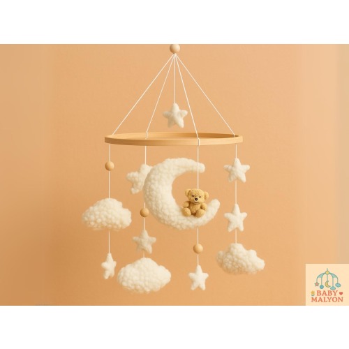 Bear Mobile, Teddy Bear Crib Mobile, Teddy Mobile, Bear Crib Mobile, Teddy Bear Mobile, Teddy Bear Nursery, Wooden Mobile, Hanging Mobile