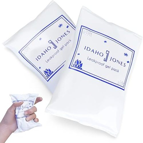 Ice Packs for Cooler - Reusable & Refreezable - for Breastmilk Storage, Lunch Boxes, Food, Camping - Long Lasting & Freezer Safe, TSA Approved
