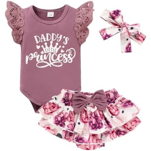 Newborn Baby Girl Clothes Infant Ruffles Romper Shorts Set Floral Summer Outfits Cute Baby Clothes Girl