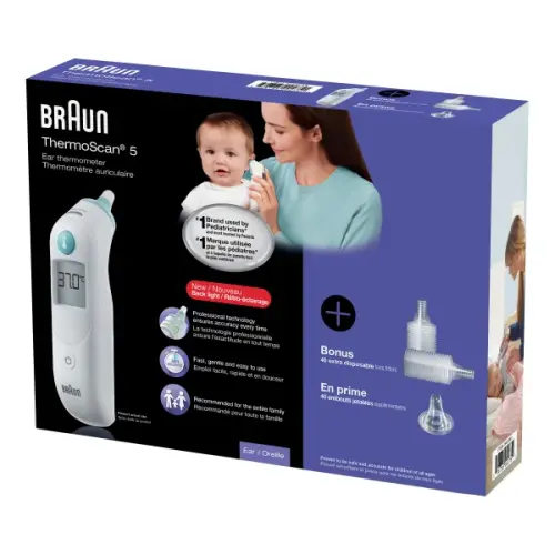 Braun ThermoScan 5 Ear Thermometer with 61 Lens Filters