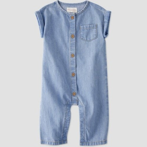 Little Planet by Carter's Organic Baby Chambray Jumpsuit, Size: 12M