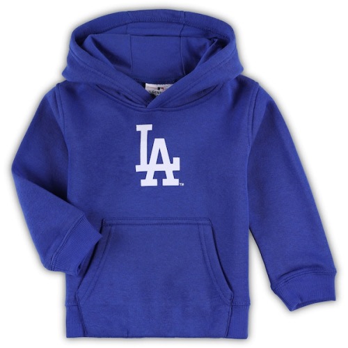 Toddler Los Angeles Dodgers Royal Team Primary Logo Fleece Pullover Hoodie