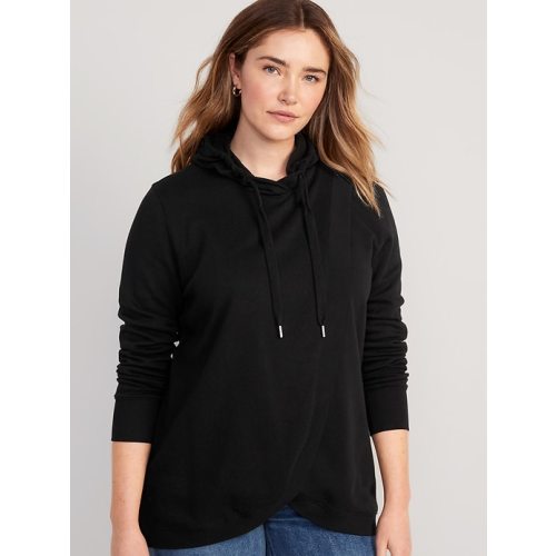 Maternity Cross-Front Nursing Pullover Hoodie