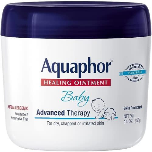 Amazon.com: Aquaphor Baby Healing Ointment Advanced Therapy Skin Protectant, Dry Skin and Diaper Rash Ointment, 14 Oz Jar : Baby