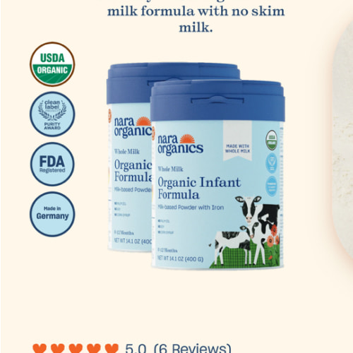 Infant Formula Starter Bundle – Nara Organics