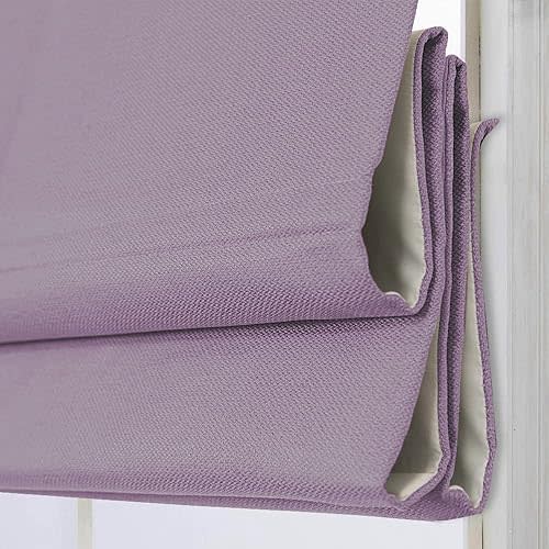 Roman Window Shades Window Blinds, Lavender Premium Blackout Window Roman Shades, Custom Washable Fabric Roman Blinds for Windows, Doors, French Doors, Kitchen Windows