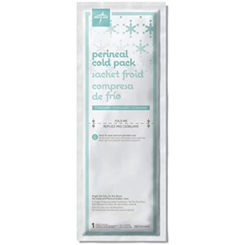 Medline Standard Perineal Cold Packs, 4.5 x 14.25, Pack of 24, Green