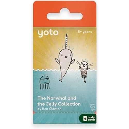 Yoto The Narwhal & Jelly Collection by Ben Clanton – 8 Kids Audio Cards for Use with Player & Mini All-in-1 Audio Player, Screen-Free Listening with Fun Playtime Bedtime & Travel Stories, Ages 5+
