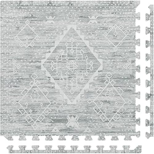 Baby Play Mat – 4x8 Willow Ula – Set of 8 Tiles – Cushioned EVA Foam Play Mat for Floor, Soft Interlocking Baby Crawling Mats for Hard Floors