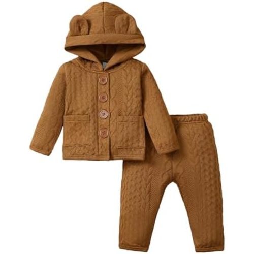 Mioglrie Baby Girl Clothes Long Sleeves Hoodie Pant Sets Fall Winter Warm Soft Daddys Girls Infant Clothes 0 3 6 12 18 Months