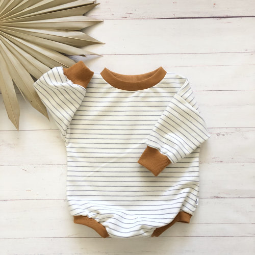 NEW! “Reef” Romper/Grey Stripes/Camel/Infant Romper/Toddler Romper