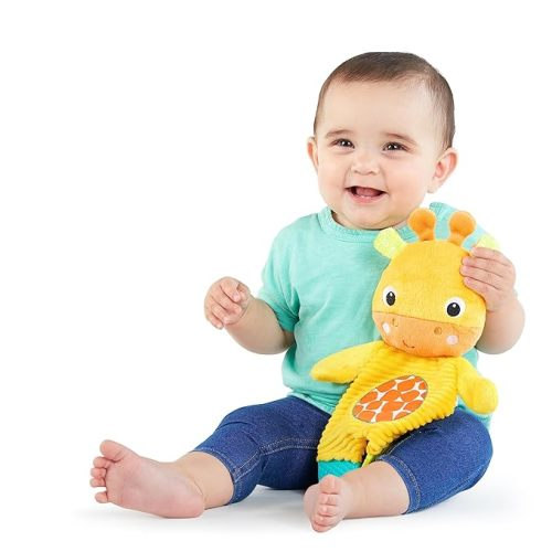 Bright Starts Snuggle & Teethe BPA-free Crinkle Teething Plush Baby Toy - Giraffe