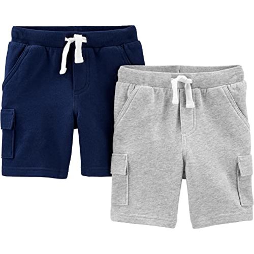 Simple Joys by Carter's Baby and Toddler Boys' Knit Cargo Shorts, Pack of 2