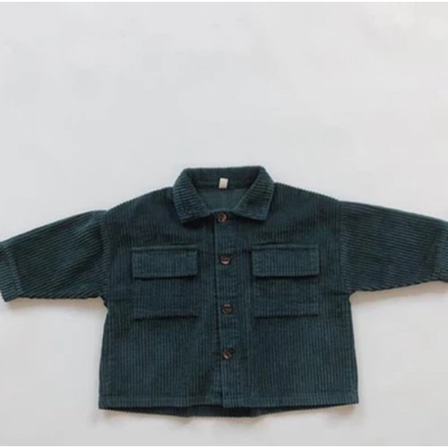 Wyld Corduroy Jacket - Charcoal Green 12m