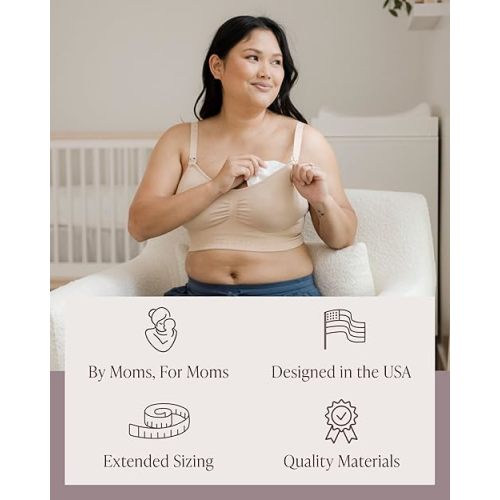 Kindred Bravely Organic Reusable Nursing Pads, Washable, for Breastfeeding & Leaking with Carry Bag, 10 Pack 4.5" D (Twilight Regular)