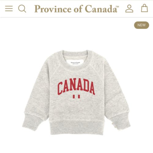 Canada Kids French Terry Sweatshirt – Province of Canada
