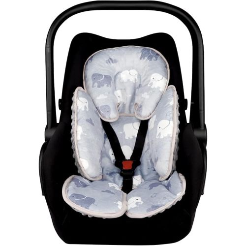TANOFAR Infant Car Seat Head Support, Soft Baby Carseat Head & Body Support, Elephant Baby Car Seat Insert Cushion for Newborn Boys