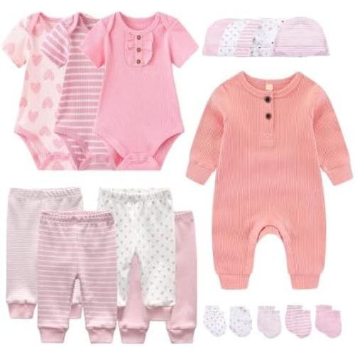 Unisex Baby boy girls' clothes & Accessories Newborn Outfits Set 18 Pieces Layette Set