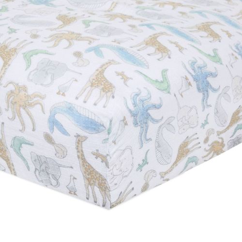 aden + anais essentials Crib Sheet - Elephant Circus