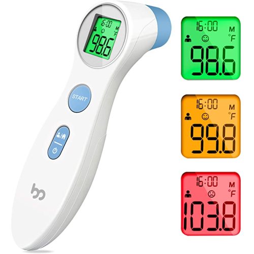 Touchless Forehead Thermometer for Adults, Kids and Babies, Digital Infrared Medical Non Contact Thermometer with Fever Indicator, Professional Forehead Thermometer 1s Instant Accurate Reading