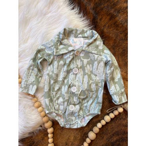 Cactus baby button up