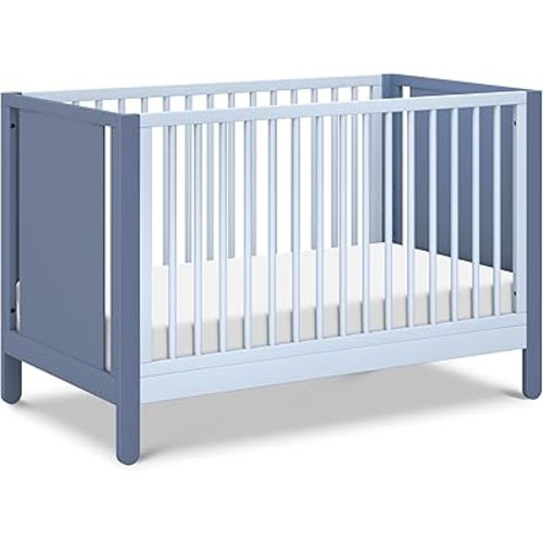 Carter's by DaVinci Marisol 4-in-1 Convertible Crib in Cove Blue/Powder Blue, GREENGUARD Gold Certified