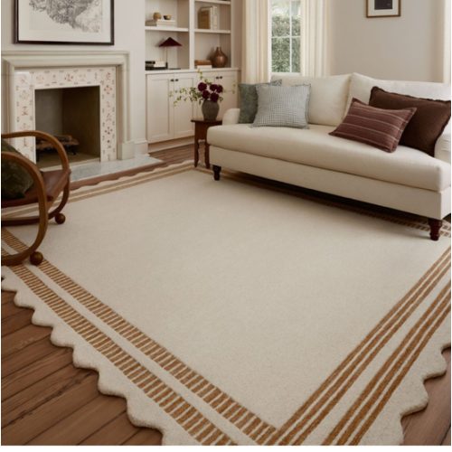Rug: Chris Loves Julia x Loloi-Scottie-SCO-01-Ivory, Rust
