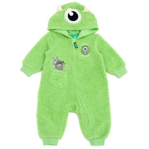 Disney Monsters Inc. Mike Boo Cozy Sherpa Zip Up Cosplay Coverall Newborn to Infant