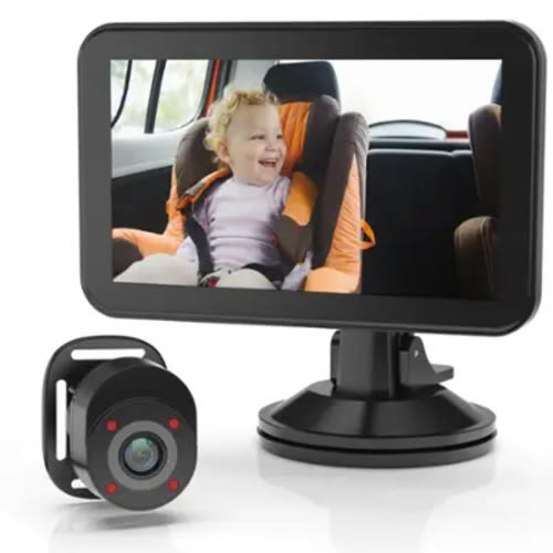 Rexing - BC500 In-Car Baby Monitor – HD 1080p & Infrared Night Vision for Windows, MAC OS and iPhone - Black