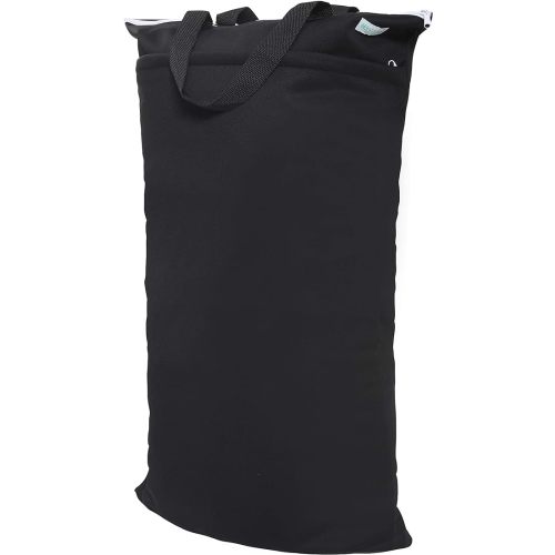 wegreeco Reusable Hanging Wet Dry Cloth Diaper Bag (Black)