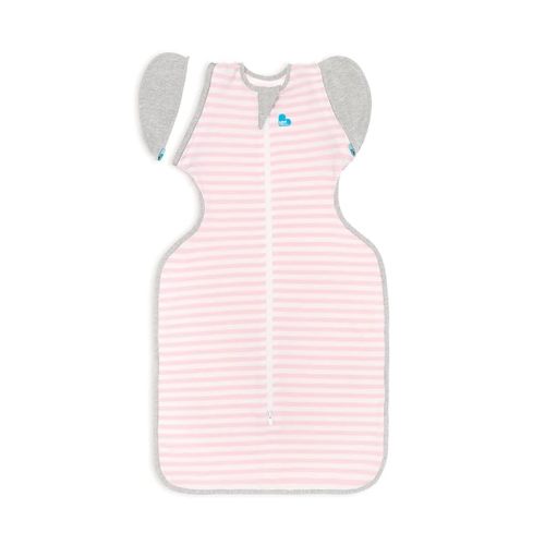 Love to Dream Swaddle Up Transition Bag, Medium (6-8.5kg), Ideal for 20-24°C, Patented Zip-Off Wings, Help Baby Transition from Being Swaddled to Arms-Free When Showing Signs of Rolling, Pink