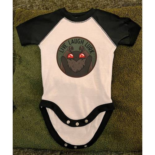 Mothman Baby Bodysuit || Live Laugh Lurk - Boba Mothman Series || Cute Baby Cryptid