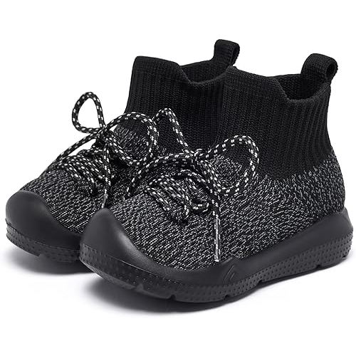 MORENDL Baby Sock Shoes Toddler Sneakers Infant Tennis Slip On Walking Shoes Boys & Girls Non-Slip Slippers