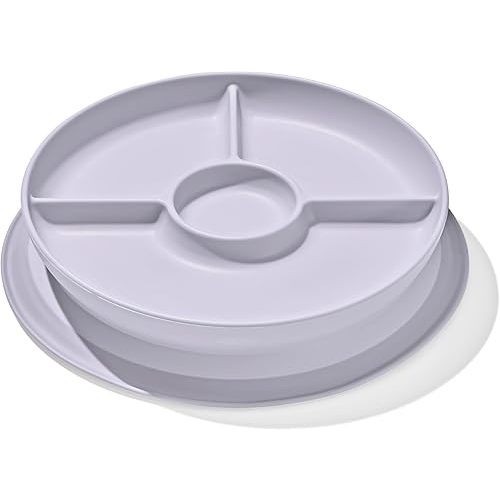 OXO Tot Stick & Stay Suction Divided Plate - Lilac