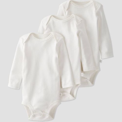 Baby 3pk Long Sleeve Bodysuit - little planet by carter's White