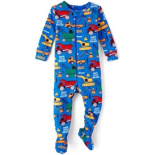 The Children'S Place Baby-Boys And Toddler Long Sleeve 100% Cotton Zip-Front One Piece Footed Pajamas