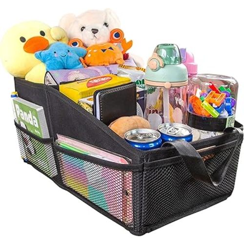 Car Seat Organizer for Back Seat or Front Seat, Car Storage Organizer for kids, Car Caddy Organizer for Office Files, Books, Toys, Snacks, Drinks, Cups