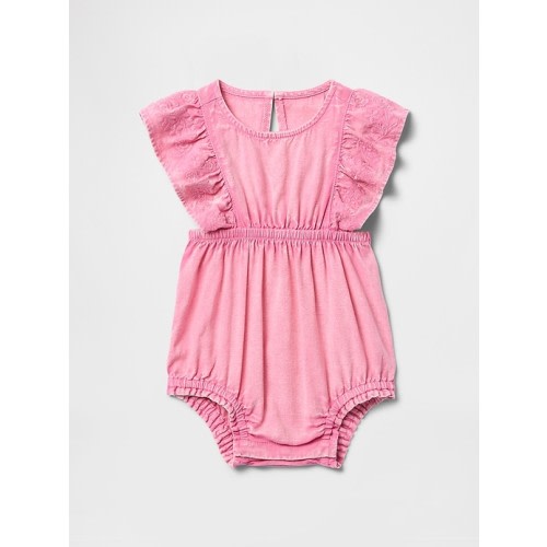 Baby Denim Bubble Shorty One-Piece